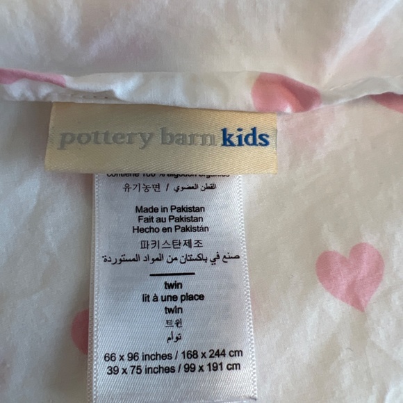 Pottery Barn Kids  Heart Organic Sheet Set - Picture 3 of 5